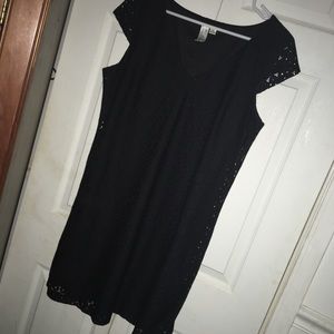 Emma & Michelle Black Lace Dress, XL